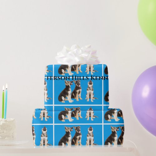 Personalized German Shepherd Puppies Wrapping Paper