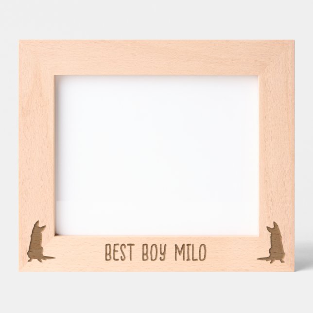 Personalized German Shepherd Silhouette Engraved P (Front)