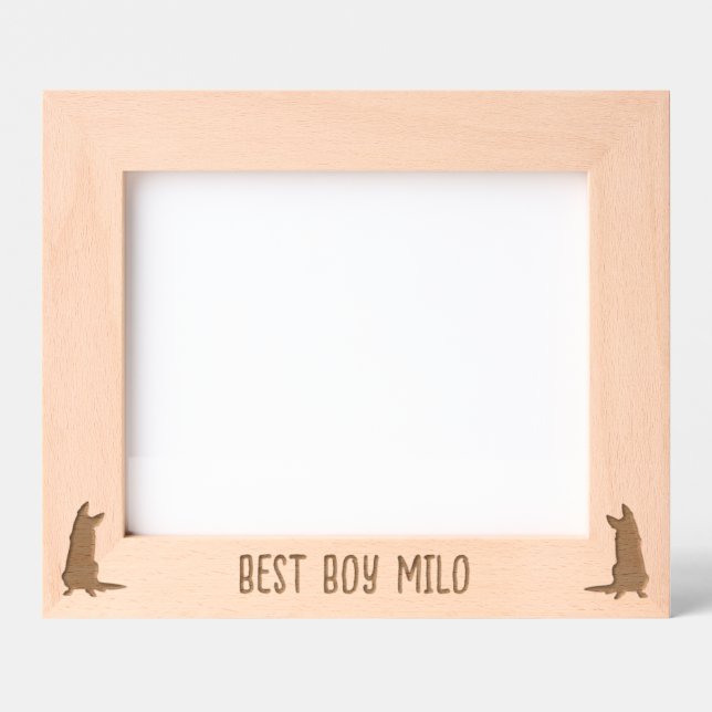 Personalized German Shepherd Silhouette Engraved P Frames (Front)