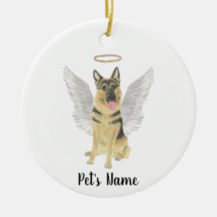 Personalized German Shepherd Sympathy Bereavement Ceramic Ornament