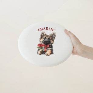 Personalized German Shepherd with Custom Name Wham-O Frisbee