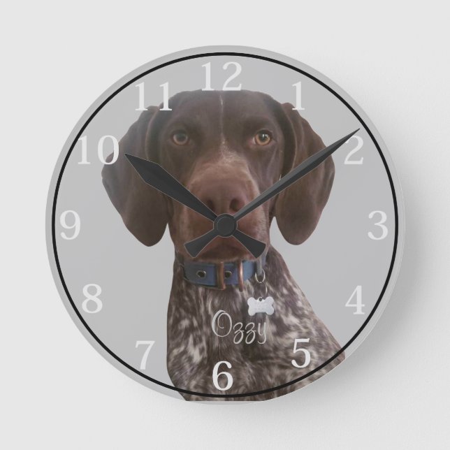 Personalized German Short haired Pointe clock (Front)