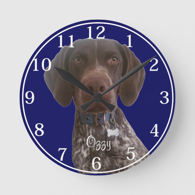 Personalized German Short haired Pointer clock (Front)