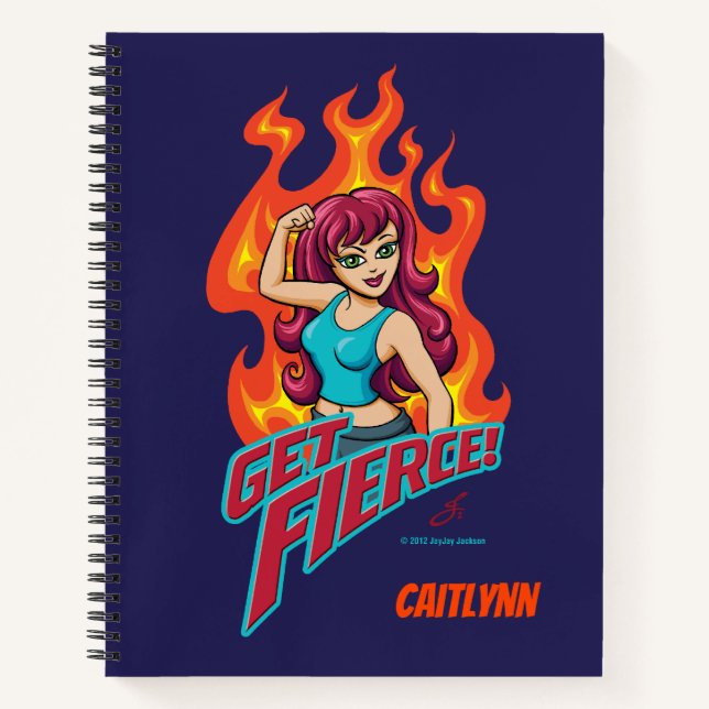 Personalized Get Fierce Girl Notebook (Front)
