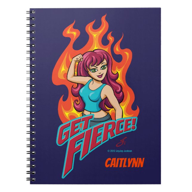 Personalized Get Fierce Girl Notebook (Front)