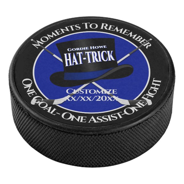 Personalized GH Hat Trick Hockey Puck (3/4)