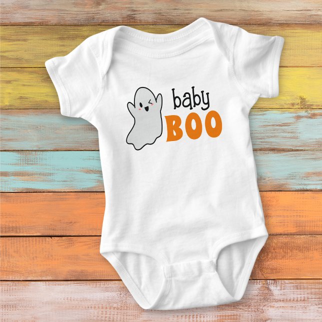 Personalized Ghost Baby Boo Halloween Baby Bodysuit (Boo-tifully Designed: perfect for the season!)
