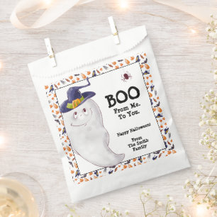 Personalized Ghost Happy Halloween Favor Bag