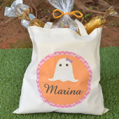 Personalized Ghostly Halloween Tote (Front)