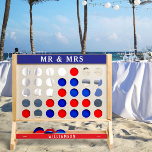 Personalized Giant Fast Four Wedding Lawn Game