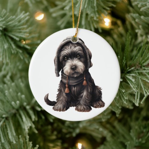 Personalized Giant Schnauzer Dog Ceramic Ornament