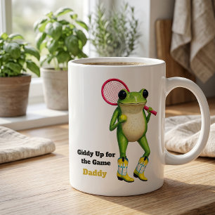 Personalized Giddy Up For The Game Daddy Quirky Giant Coffee Mug