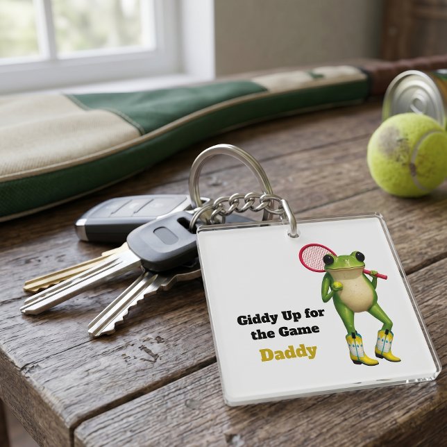 Personalized Giddy Up For The Game Daddy | Quirky  Keychain (Creator Uploaded)