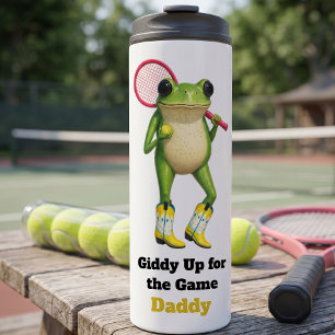 Personalized Giddy Up For The Game Daddy Quirky Thermal Tumbler