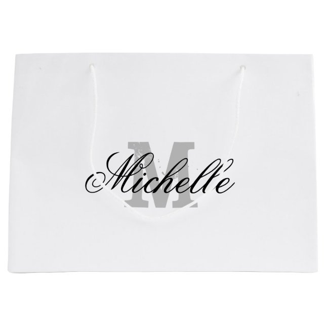 Personalized gift bag with chic name monogram (Front)