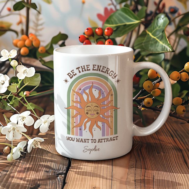 Personalized Gift Boho Be The Energy Inspiration Coffee Mug (Creator Uploaded)