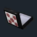 Personalized  gift box<br><div class="desc">Add timeless, vintage charm to your life with this elegant floral lattice pattern. The design showcases beautifully shaded, painterly burgundy flowers set against a crisp, sage green diamond trellis background. Blending organic botanical art with clean geometric lines, this pattern is a perfect fit for Grandmillennial, Cottagecore, and home decor. It...</div>