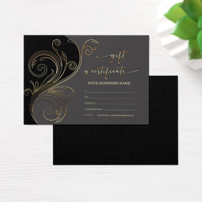 Personalized  Gift Certificate Template Printable (Desk)