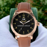 Personalized Gift Custom couple monogram  Watch<br><div class="desc">Personalized watch with the names of the bride and groom or the couple in love. This watch can be customized by changing the text with the name of the loved one or the wedding date. It can be an ideal gift for newlyweds or for silver or golden wedding anniversaries. Monogram...</div>