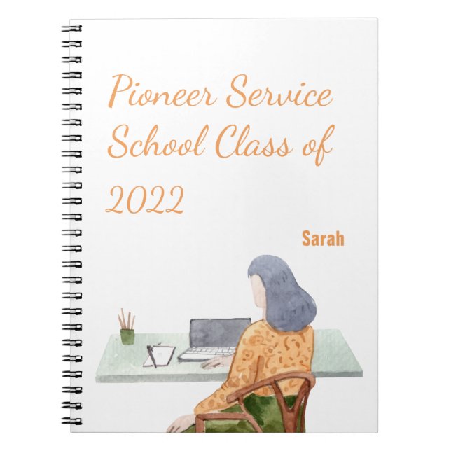 Personalized gift for 2022 JW pioneer sisters  Notebook (Front)