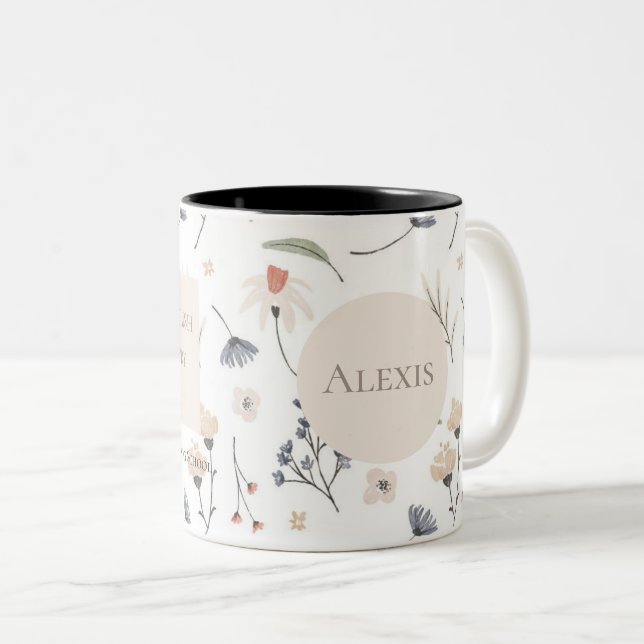 Personalized gift for 2022 JW pioneer sisters Two-Tone Coffee Mug (Front Right)