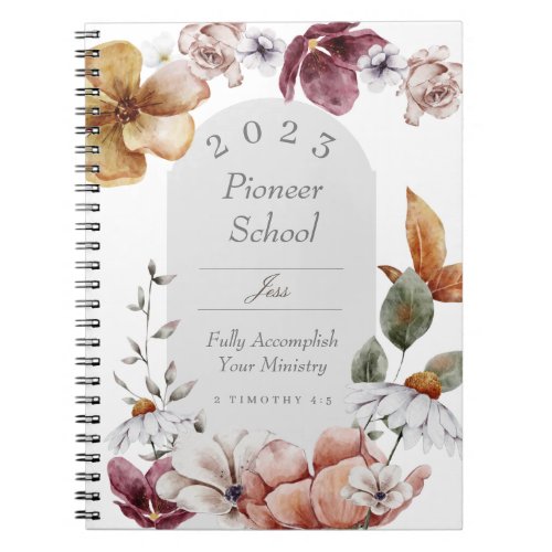 Personalized gift for 2023 JW pioneer Notebook
