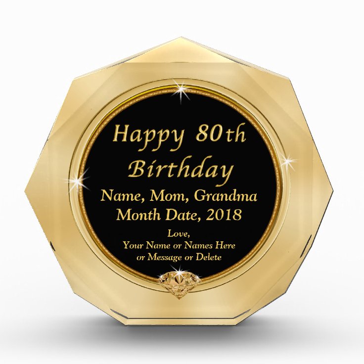 Personalized Gift for 80 Year Old Grandmother, Mom Zazzle