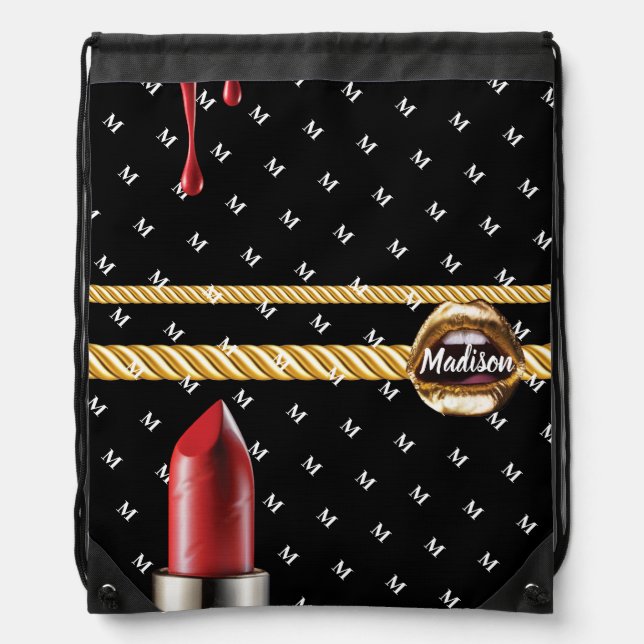 Personalized Gift for Birthday, Bride, Wedding Drawstring Bag (Front)