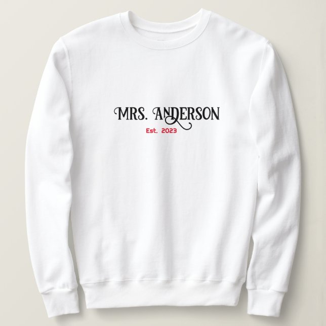 Personalized Gift for Bride, Bridal Shower Gift Sweatshirt (Design Front)