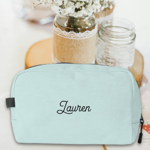 Personalized Gift for Bridesmaid Squad   Blue Dopp Kit