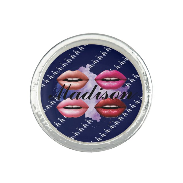 Personalized Gift for Bridesmaid, Wedding, Wife Ring (Front)