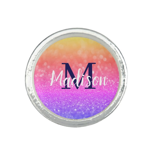Personalized Gift for Bridesmaid, Wedding, Wife Ring (Front)