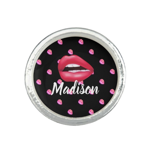 Personalized Gift for Bridesmaid, Wedding, Wife Ring (Front)
