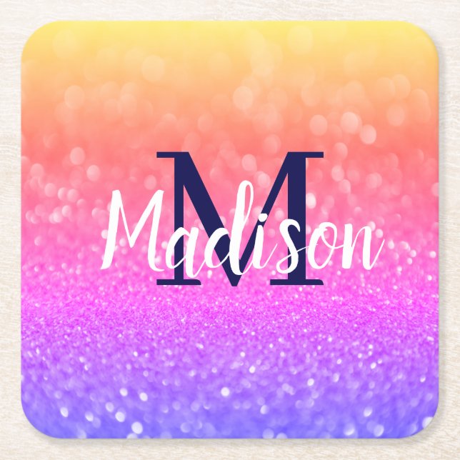 Personalized Gift for Bridesmaid, Wedding, Wife Square Paper Coaster (Front)