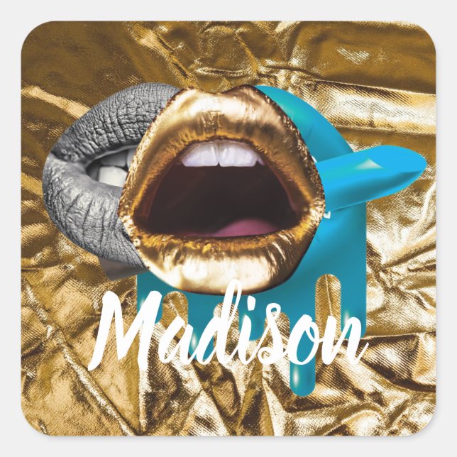 Personalized Gift for Bridesmaid, Wedding, Wife Square Sticker (Front)