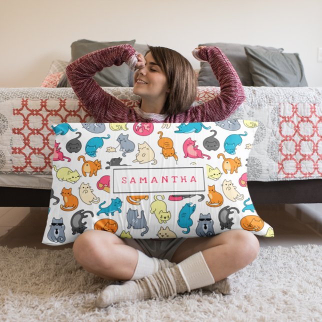 Personalized Gift for Cat Lovers Lumbar Pillow (Creator Uploaded)