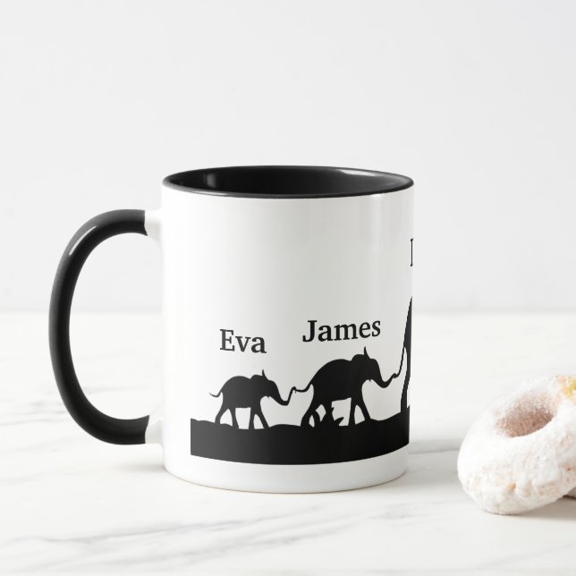 Personalized Gift for Daddy Elephant Mug (With Donut)