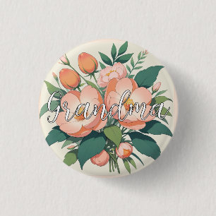 Personalized Gift For Grandma, Canvas Grandma Button