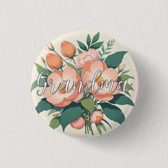 Personalized Gift For Grandma, Canvas Grandma Button (Front)