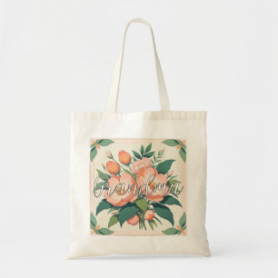 Personalized Gift For Grandma, Canvas Grandma Tote Bag