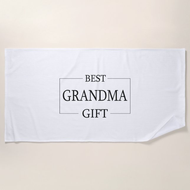 Personalized Gift For Grandma Grandmother Birthday Beach Towel (Front)