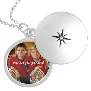 Personalized Gift For Grandma Silver Plated Locket by online_store at Zazzle