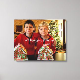 Personalized Gift For Grandma Wrapped Canvas 20x16 Print