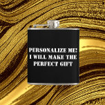 Personalized gift for groomsman, Father's Day Flask<br><div class="desc">Hello custom flask! You can personalize to create the perfect gift! Here are some great gift ideas! Groomsman gift/gift for groomsmen. What about a gift for the world's best dad, wouldn't a custom flask be the perfect addition to his man cave? Sounds like a good Father's day gift, Christmas gift,...</div>