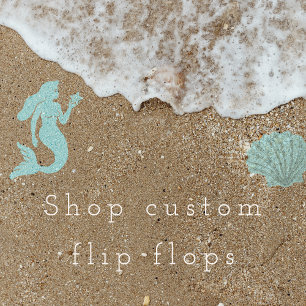 personalized, gift for her, beach, birthday gift flip flops