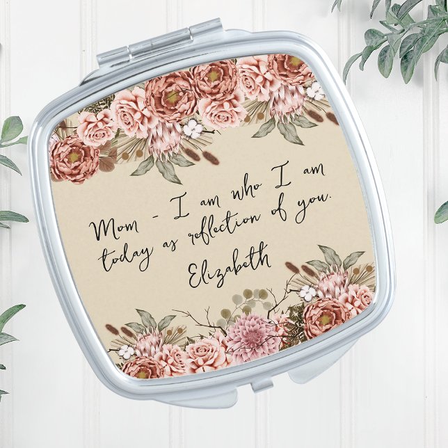 Personalized Gift for Mom from Daughter Wedding Compact Mirror (Creator Uploaded)