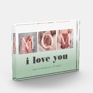 Personalized Gift for Mom Photo Block