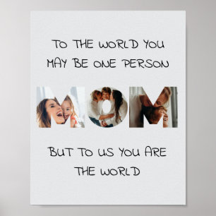  Personalized Gift For MOM Photo Collage Print