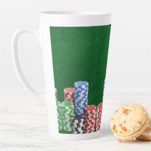 Personalized Gift for Poker Players Latte Mug