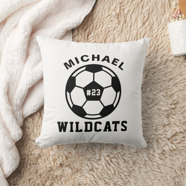 Personalized Gift for Soccer Players Throw Pillow (Blanket)
